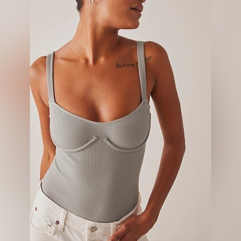 NWOT Free People, In The City Underwire Bodysuit, Large